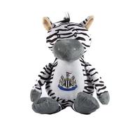 Newcastle United Zoo Crew Zebiddy Zebra Plush Toy, Black and White Striped Mascot, 26 cm