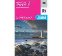 Landranger 88 Newcastle Upon Tyne, Durham & Sunderland Map With Digital Version - Pink, Pink One Size