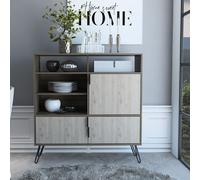 newcastle wooden sideboard in brown and oak