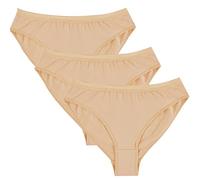 NEWCHAO Dance Pants Ballet Briefs,3 Pack Gymnastics Underpants Knickers Beige Seamless for Girls and Women