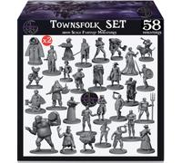 Newcombie Wildspire 58 Fantasy Miniatures Set Townsfolk Characters for DND Miniatures Bulk 28mm Dungeons and Dragons Miniatures | for DND Minis and D&D Miniatures I Character Sheets & Quests