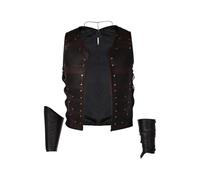 Newcos Mens Hunt Kraven Cosplay Costume 2025 Kraven Costume Jacket Necklace Vest Gauntlet Outfits Halloween Suit Adult Men, Black, M