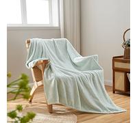 NEWCOSPLAY Flannel Fleece Throw Blanket Lightweight Soft All Season Use (888-mint, Throw(50"x60"))