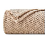 NEWCOSPLAY Super Soft Throw Blanket Brown Premium Silky Flannel Fleece Leaves Pattern Lightweight Bed Blanket All Season Use (Brown, Throw(40"x50"))