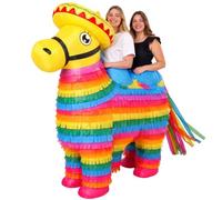 Newcotte 2-Person Halloween Inflatable Piñata Costumes for Adults | 2 People Couple Ride on Funny Piñata Costume Blow up Mexican Donkey Outfit for Cinco De Mayo Fiesta Taco Party Events