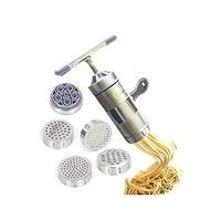 Newcreativetop Stainless Steel Manual Noodles Press Machine Pasta Maker with 5 Noodle Mould