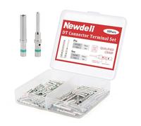 Newdeli 30 Pairs Deutsch DT Connectors Size 16 Solid Contacts, 0460-215-16141 Male Pins / 0462-209-16141 Female Sockets, 14-20 AWG Wire Gauge Solid Contacts Terminal Kit
