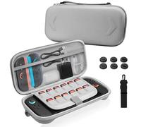 NEWDERY Carrying Case for Nintendo Switch 2, Large Capacity Protective Hard Shell with Shoulder Strap and 12 Game Card Slots, Portable Travel Storage Bag for Switch 2 Accessories, Grey
