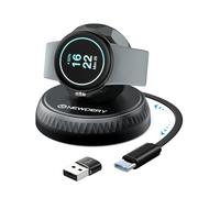 NEWDERY Charger Stand for Pixel Watch 3/2, Portable Wireless Charger Dock Magnetic for Fitbit Sense 2/1, Versa 4/3, Fast USB C Retractable Charging Cable with USB A for Fitbit, for Google Smartwatch