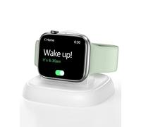 NEWDERY Wireless Charging Station for Apple Watch 9/Ultra Fast Charging Station Dock Stand Magnetic iWatch Charging Holder Portable Mini Travel Charger for iWatch Series 9/8/Ultra/7/6/5/3/2/SE (White)