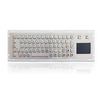Newdesy K-TEK-A343TP-DWP Stainless Steel Keyboard with Touchpad, Compact Industrial Keyboard IP65 Waterproof Vandal Proof, Panel Mount, 70 Keys USB, Bank Kiosk, Medical, Self-Service Terminal