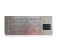 Newdesy K-TEK-B361TP-FN-BL-DWP Stainless Steel Industrial Keyboard with Touchpad, IP65 Waterproof Vandal Proof, Top Panel Mount, 86 Keys with Function Row Backlight USB, Industrial, Mining, Medical