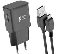 Newding 15W Type C Caricabatterie for Samsung Galaxy S10 S10e 10+ S9 S8 Plus A12 A13 A14 A32 A31 A40 A50 A51 A52 A54 A22 5g A20 A71 A700 M13 M30, EP-TA200 Adaptive Fast Charging, Black