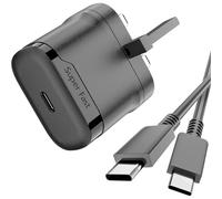 Newding 25W Super Fast Charger Compatible with Samsung Galaxy A56 A55 A54 A36 A35 A26 A25 A17 A16 A15 S25 S24 S23 S22 S21 S20 FE Ultra Table, UK Plug Adapter with 1.5M USB C Cable