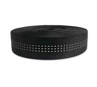 NewDoar 1 inch Nylon Tubular Webbing - UIAA & CE Certified Climbing Tape - Heavy Duty DIY Strap for Rescue, Rock Work, Anchor Building & Outdoor Strapping (Black,5Yard)
