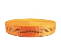 NewDoar 1 inch Nylon Tubular Webbing - UIAA & CE Certified Climbing Tape - Heavy Duty DIY Strap for Rescue, Rock Work, Anchor Building & Outdoor Strapping (Orange,30Yard)