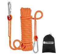 NewDoar 12KN Marine Floating Rope 10mm Dock Line 16FT(5M) 33FT(10M) 66FT(20M) 98FT(30M) Anchor Mooring Rope for Boating, Anchoring, Camping, Fishing, Tent Canopy with 2 Hooks-Orange/10M