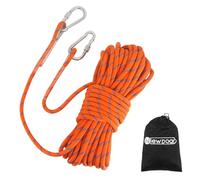 NewDoar 18KN Static Climbing Rope 10mm(3/8in) Accessory Cord Equipment 33FT(10M), 66FT(20M) 98FT(30M) 165FT(50M) Escape Rope Ice Climbing Equipment Fire Rescue Rope-Orange/20M