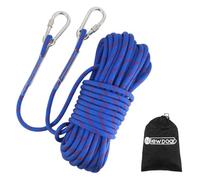 NewDoar 18KN Static Climbing Rope 10mm(3/8in) Accessory Cord Equipment 33FT(10M), 66FT(20M) 98FT(30M) 165FT(50M) Escape Rope Ice Climbing Equipment Fire Rescue Rope-Blue/20M