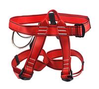 NewDoar CE Certified Climbing Harness, Mountaineering Rock Climbing Harness, Half Body Harness, Waist Hip Protection Adjustable Safety Belt for Rappelling Fire Rescuing Tree Climbing Arborist-Red