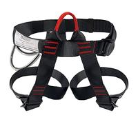 NewDoar CE Certified Climbing Harness, Mountaineering Rock Climbing Harness, Half Body Harness, Waist Hip Protection Adjustable Safety Belt for Rappelling Fire Rescuing Tree Climbing Arborist-Black