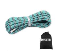NewDoar CE & UIAA Certificated Static Climbing Rope 14KN 8mm(5/16in) High Strength Accessory Cords Safety for Rock Climbing, Outdoor Survival, Hiking, Mountaineering-Blue/20M