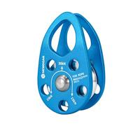 NewDoar Micro Mobile Pulley 30KN/6746lb Mobile Single Pulley Cheek Shaped for Max Rope 12mm Rope for Climbing, Rescue Lifting,Hitch Tending-Blue/1pc