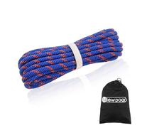 NewDoar Outdoor Rope 14KN 8mm (5/16in) High Strength Accessory Cord Rope Double Braid Multifunctional Cord for Camping, Hiking, Fishing, Hauling Loads, Hammocks,Tents(Blue 8mm,165ft)