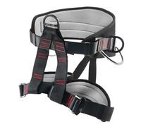 NewDoar UIAA & CE Certified Climbing Harness,Professional Mountaineering Rock Climbing Harness,Black Wider Thickened Half Body Harness for Rappelling Fire Rescuing Tree Climbing Gear(Upgrade Black)