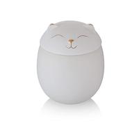 NEWDREAM Cat-Shaped Ceramic Urn for Ashes, Pet Memorial (White S)