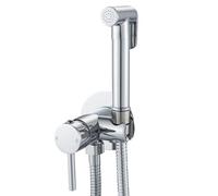 NewEast Hot and Cold Bidet Sprayer Kit, Brass Wall Mount Bathroom Toilet Bidet Spray Set, Chrome Muslim Shower Mixer Kit with Shattaf Sprayer