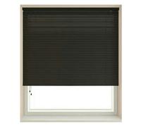 NewEdgeBlinds Black 25mm Slat PVC Venetian Blind (152cm Drop) - 75cm