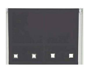 NewEdgeBlinds Black Square Eyelet Edge Roller Blind - 170cm