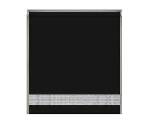 NewEdgeBlinds Black Straight Diamante Edge Border Roller Blind - 180cm