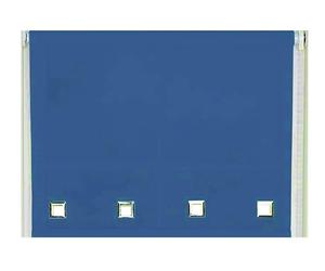 NewEdgeBlinds Blue Square Eyelet Edge Roller Blind - 115cm