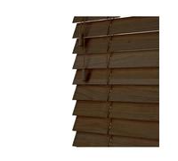 NewEdgeBlinds Burnt Dark Oak Wooden Venetian Blinds With Strings (130cm drop) - 135cm
