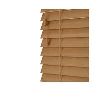NewEdgeBlinds Caramel Oak Wooden Venetian Blinds With Strings (130cm drop) - 195cm