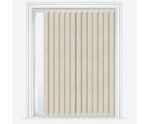 NewEdgeBlinds Cream Dimout Vertical Blind 89mm Slats 240cm Drop - 90cm