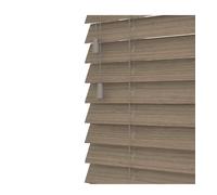 NewEdgeBlinds Inner City Oak Wooden Venetian Blinds With Strings (130cm drop) - 195cm