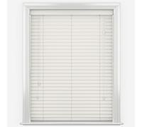 Fine Grain Faux Wood Venetian Blinds with Strings - Misty White / 210cm