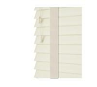 NewEdgeBlinds Misty White Faux Wood Venetian Blinds with Tapes (130cm Drop) - 80cm