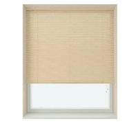 NewEdgeBlinds Natural 25mm Slat PVC Venetian Blind (152cm Drop) - 145cm