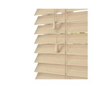 NewEdgeBlinds Natural Oak Faux Wood Venetian Blinds with String (130cm Drop) - 200cm