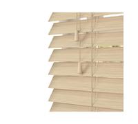NewEdgeBlinds Natural Oak Faux Wood Venetian Blinds with String (130cm Drop) - 90cm