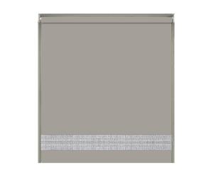 NewEdgeBlinds Natural Straight Diamante Edge Border Roller Blind - 130cm