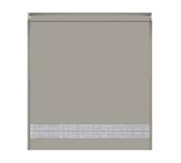 NewEdgeBlinds Natural Straight Diamante Edge Border Roller Blind - 90cm