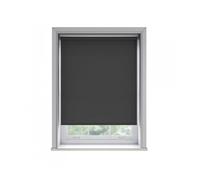 NewEdgeBlinds No Drill Black Thermal Blackout Roller Blind (170cm Drop) - 180cm
