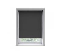 NewEdgeBlinds No Drill Black Thermal Blackout Roller Blind (170cm Drop) - 65cm