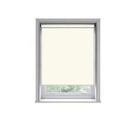 NewEdgeBlinds No Drill Cream Thermal Blackout Roller Blind (170cm Drop) - 65cm