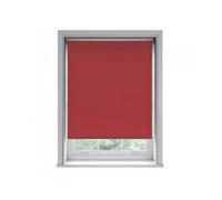 NewEdgeBlinds No Drill Red Thermal Blackout Roller Blind (170cm Drop) - 110cm